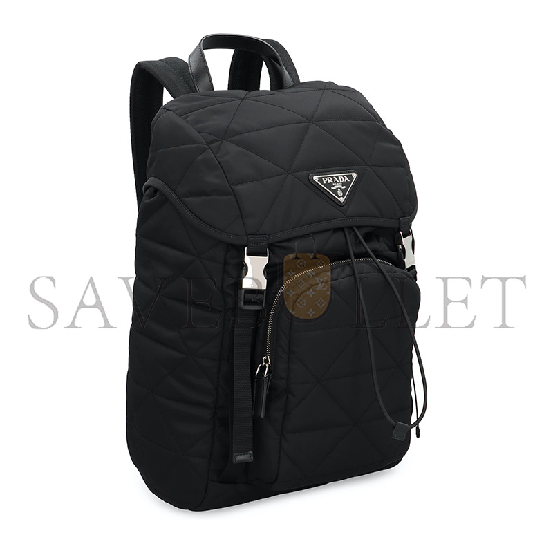 Pra*a logo detail re-nylon backpack 2vz135 (45*27*17cm)